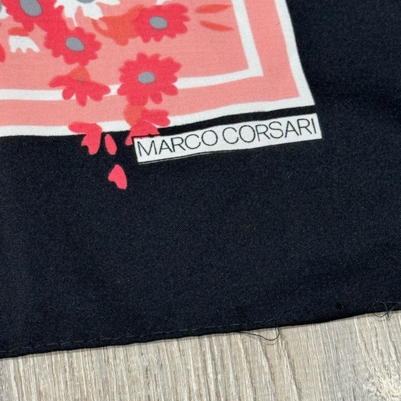 Marco Corsari Pink Floral Scarf Pretty C30 - Picture 2 of 2
